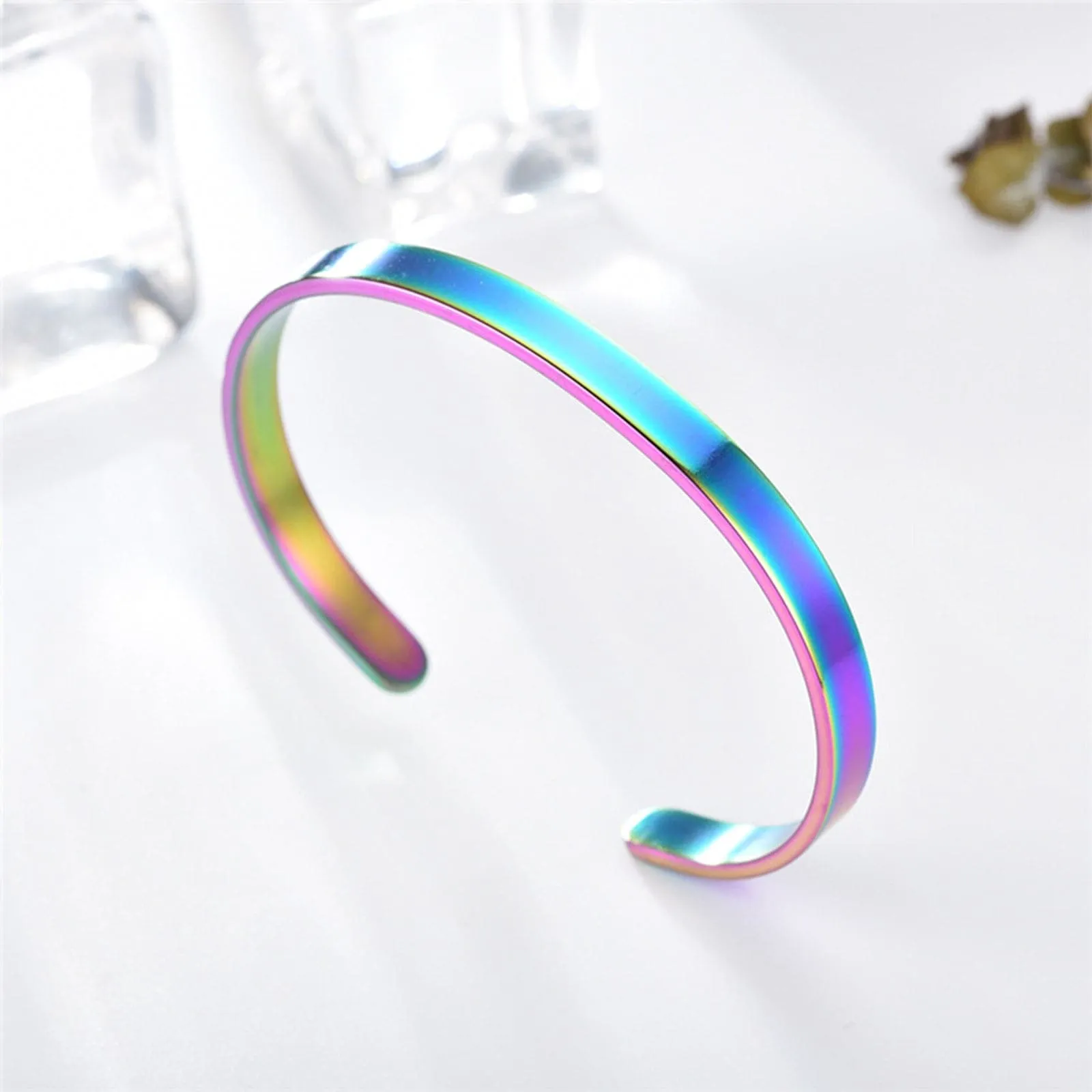 10 Pcs 6mm Wide Stainless Steel Bracelet