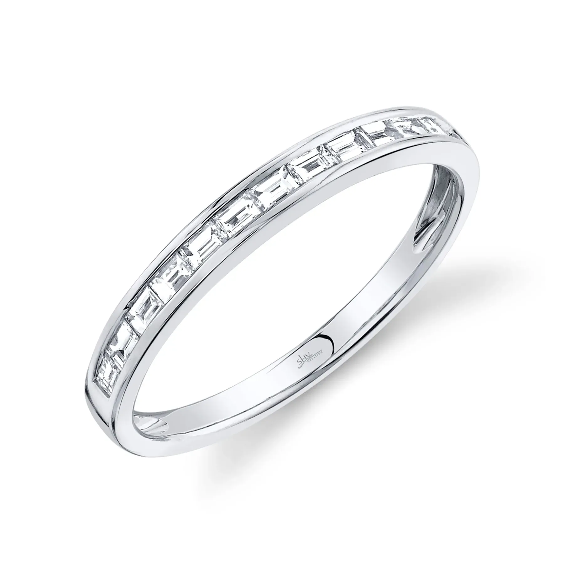 14k Gold 0.30Ct Baguette Diamond Band Size 6.0, available in White, Rose and Yellow Gold