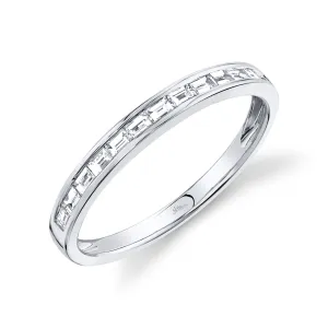 14k Gold 0.30Ct Baguette Diamond Band Size 6.0, available in White, Rose and Yellow Gold