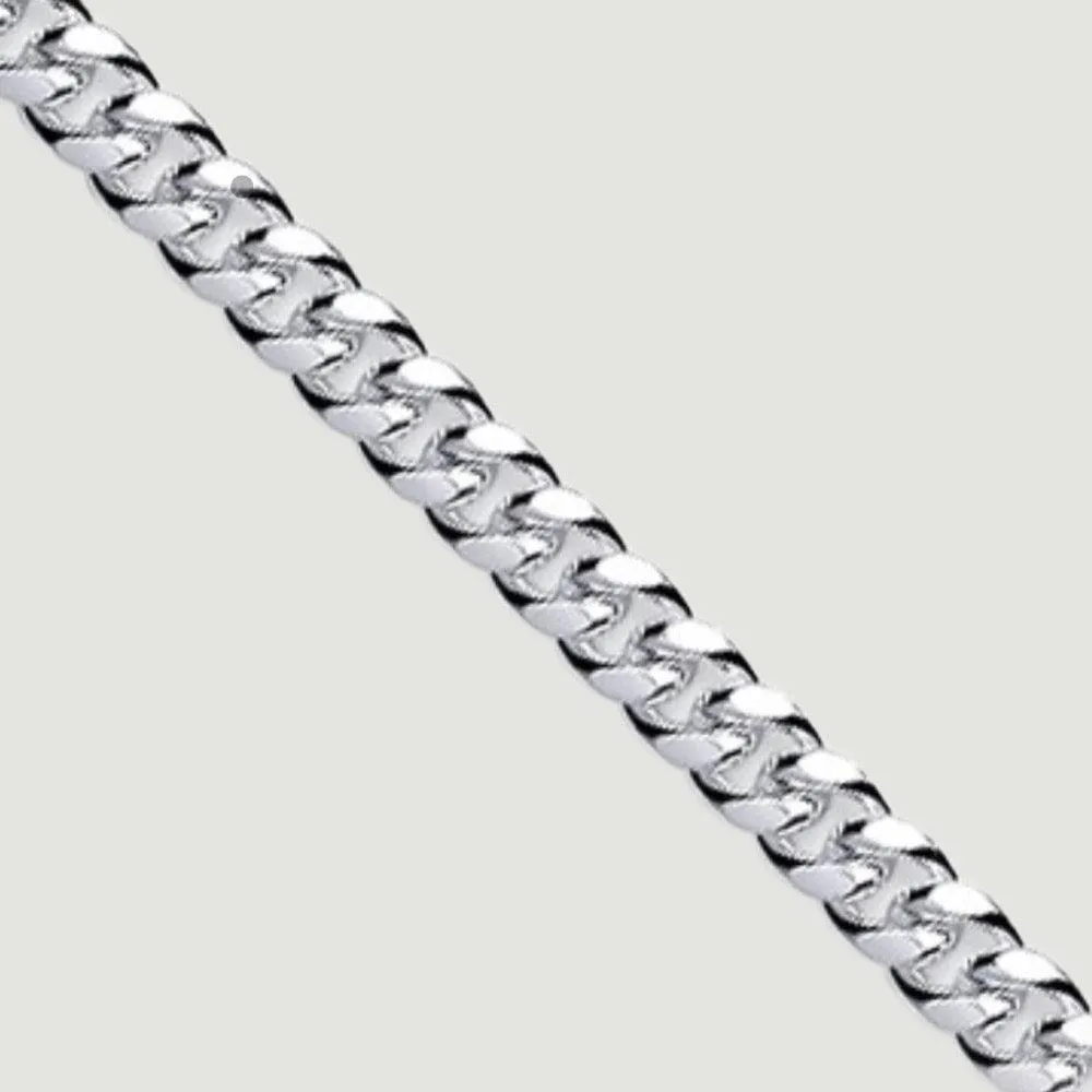 4.9mm Silver Cuban Bracelet