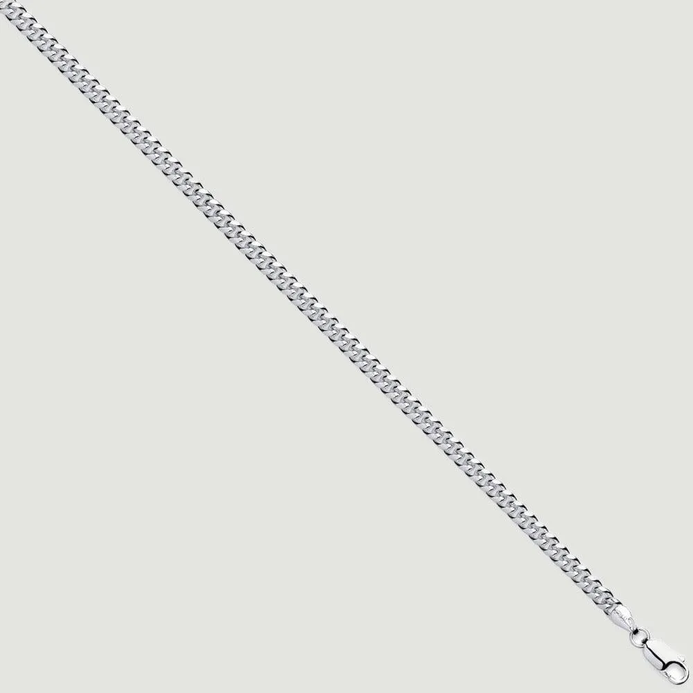 4.9mm Silver Cuban Bracelet
