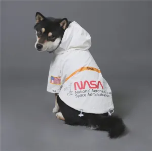 American Trendy Pet Astronaut Flight Suit: Full Reflective Dog Coat Raincoat Jacket Luxury Dog Clothes Raincoat Jacket Reflective Space Suit Hoodies Pet Coat Clothing For Large Medium Small Dogs Apparel Costume
