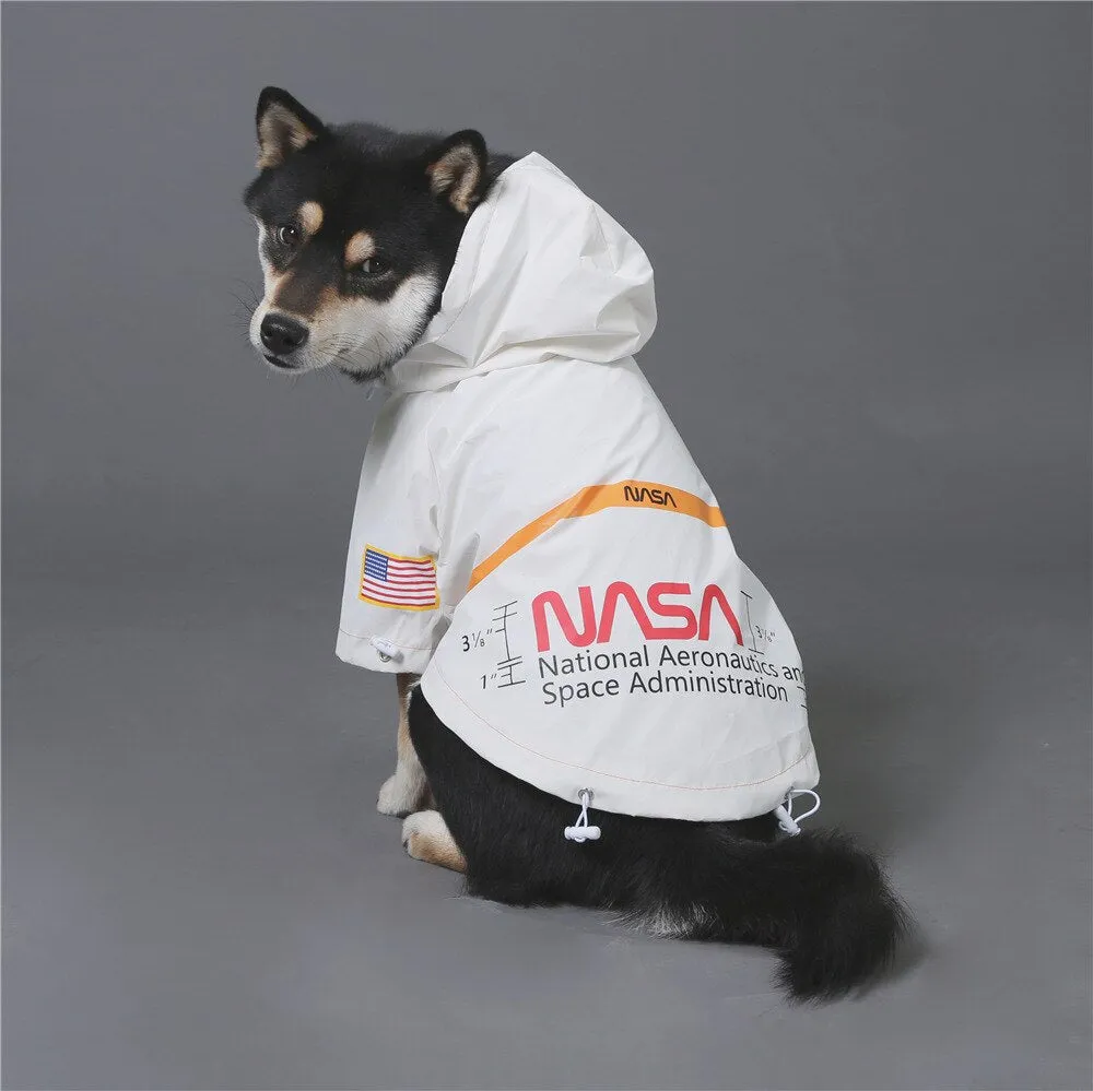 American Trendy Pet Astronaut Flight Suit: Full Reflective Dog Coat Raincoat Jacket Luxury Dog Clothes Raincoat Jacket Reflective Space Suit Hoodies Pet Coat Clothing For Large Medium Small Dogs Apparel Costume