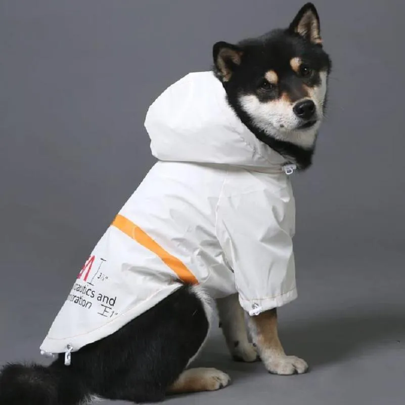 American Trendy Pet Astronaut Flight Suit: Full Reflective Dog Coat Raincoat Jacket Luxury Dog Clothes Raincoat Jacket Reflective Space Suit Hoodies Pet Coat Clothing For Large Medium Small Dogs Apparel Costume