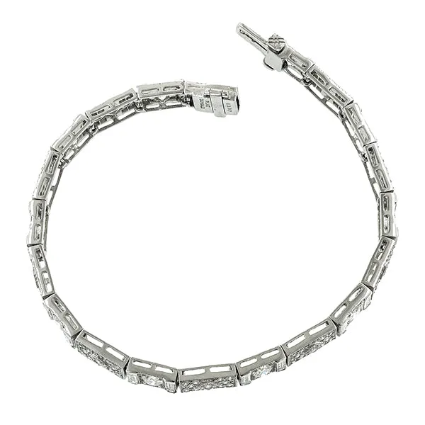 Baguette & Round Diamond Bracelet
