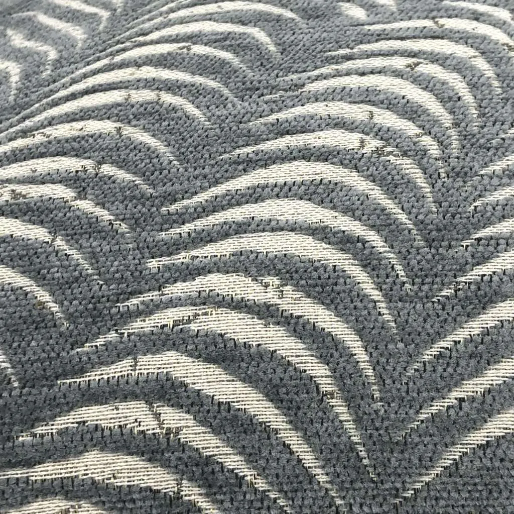 (CLEARANCE) Arcadia Slate Gray-Blue Botanical Ferns Chenille Pillow Cover