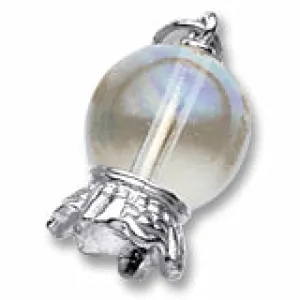 Crystal Ball Charm In Sterling Silver