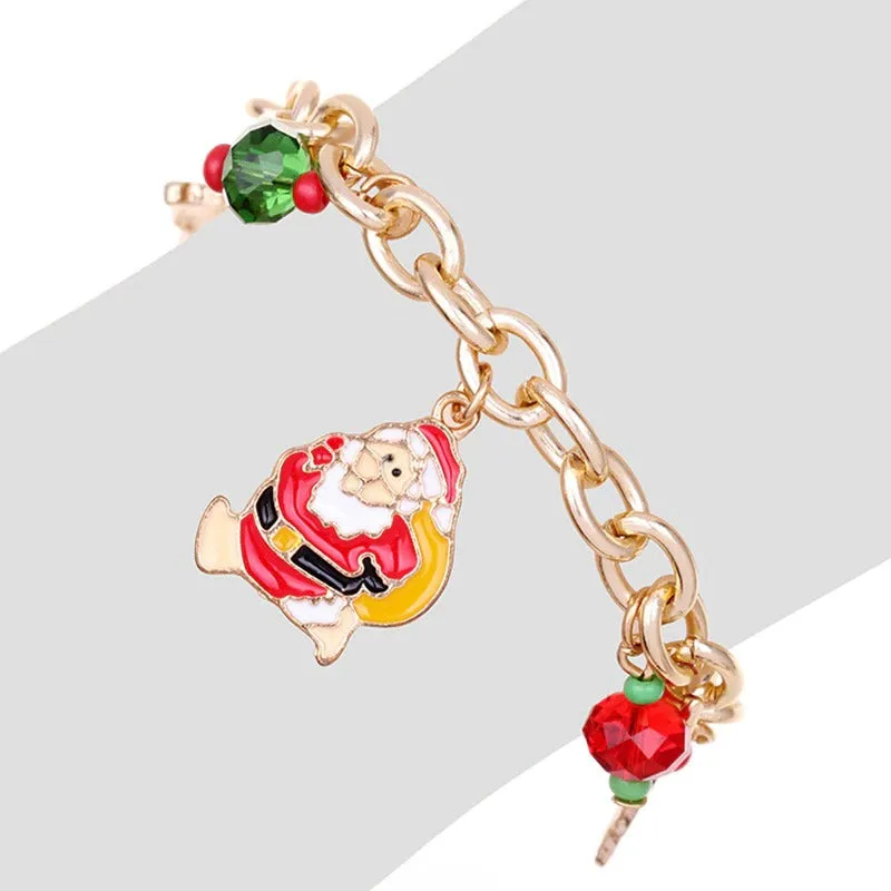 Delightful Christmas-Themed Bead Charm Bracelets