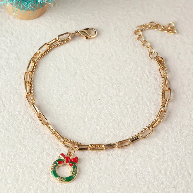 Delightful Christmas-Themed Bead Charm Bracelets