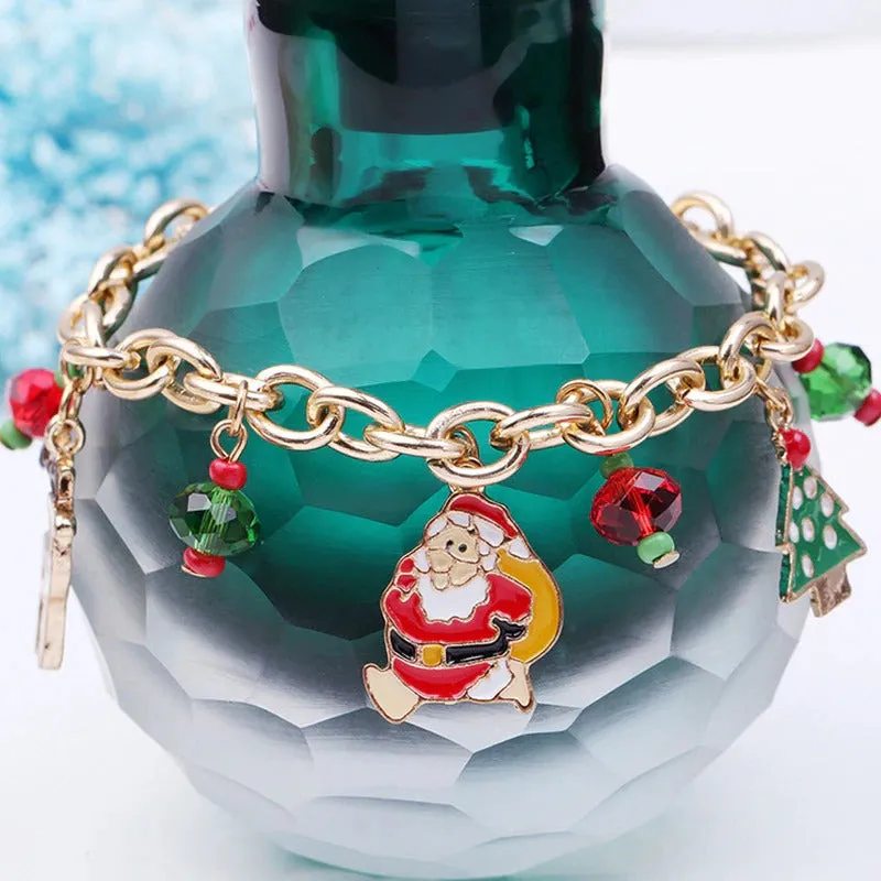 Delightful Christmas-Themed Bead Charm Bracelets