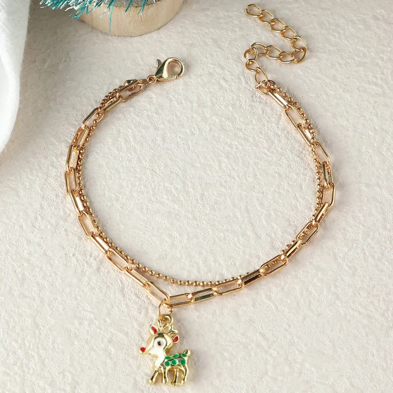 Delightful Christmas-Themed Bead Charm Bracelets