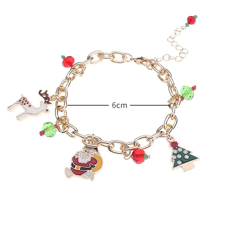 Delightful Christmas-Themed Bead Charm Bracelets