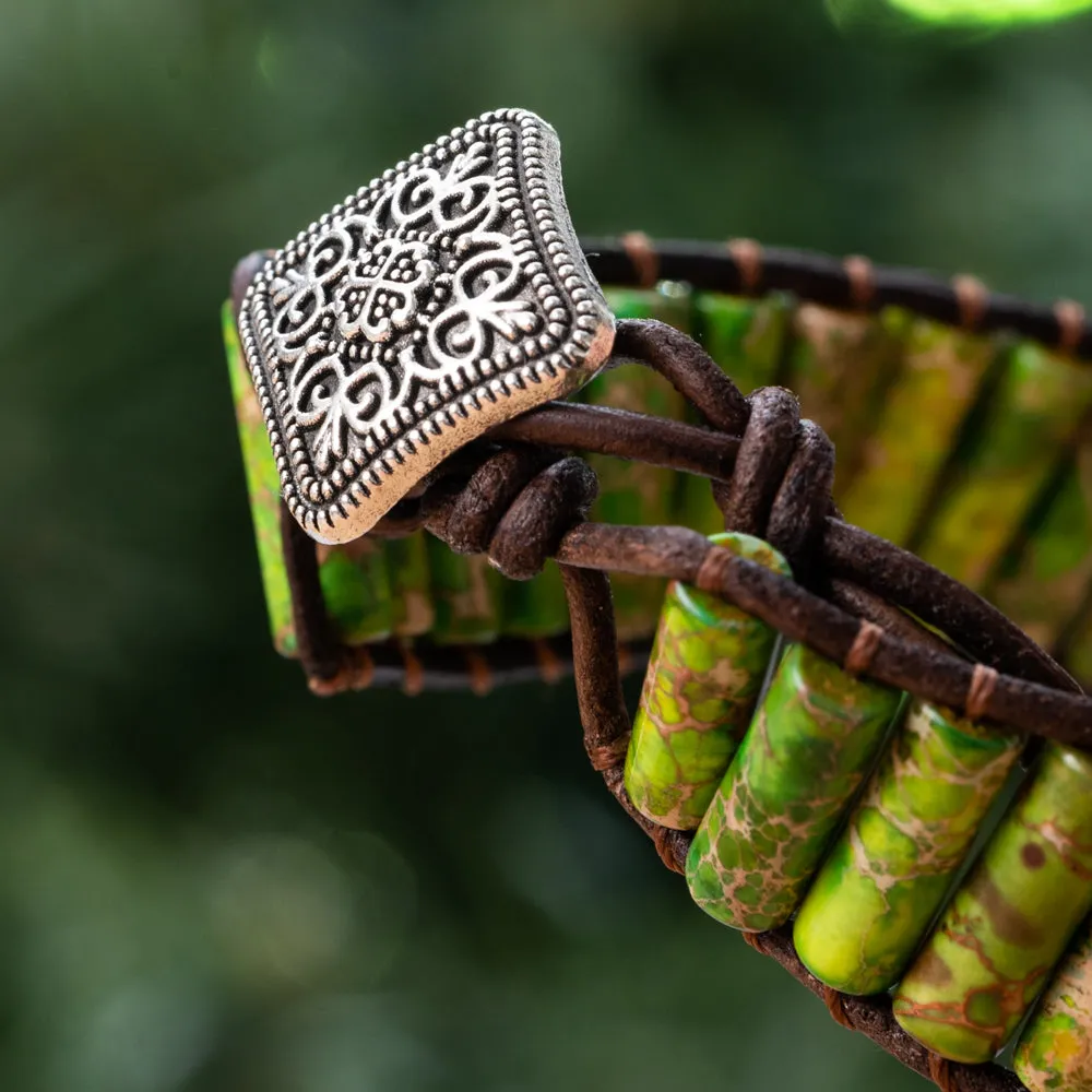 Forest Green Jasper Bracelet