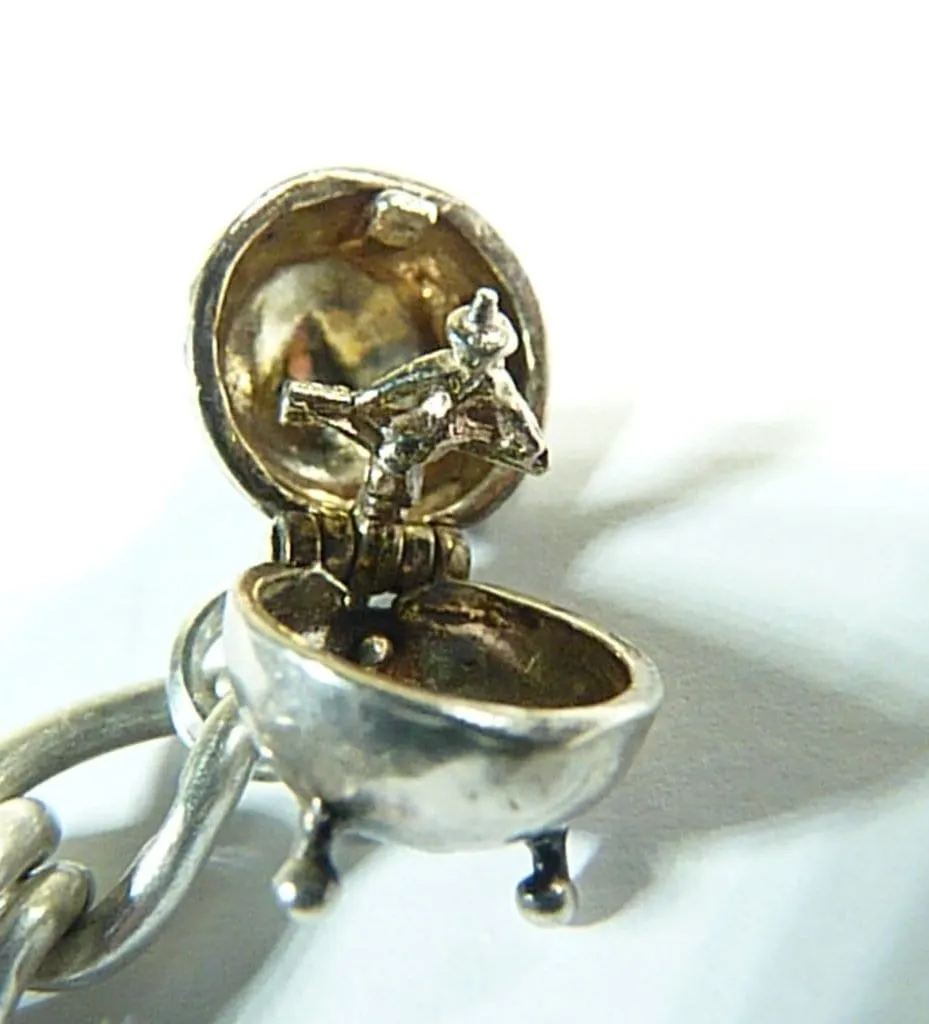 Halloween Gifts For Her Themed Sterling Silver Charm Bracelet 1977