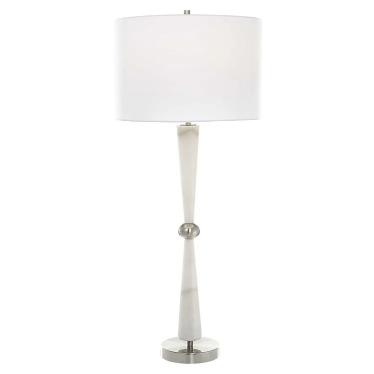Hourglass White Table Lamp