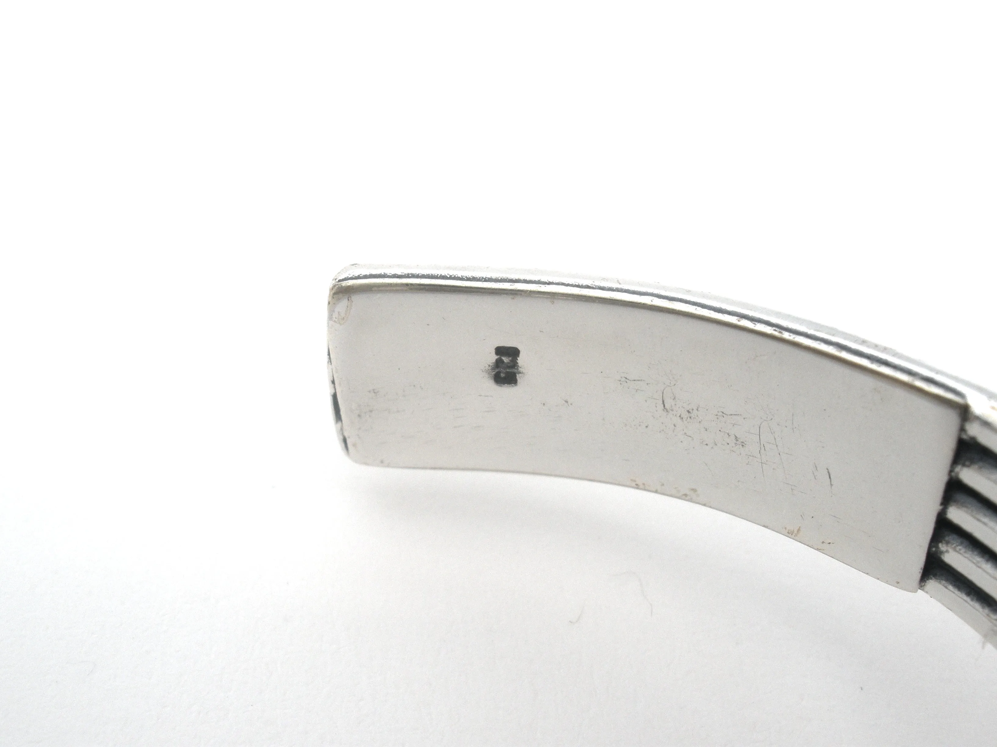Jasper Cuff Bracelet Sterling Silver Heavy Vintage