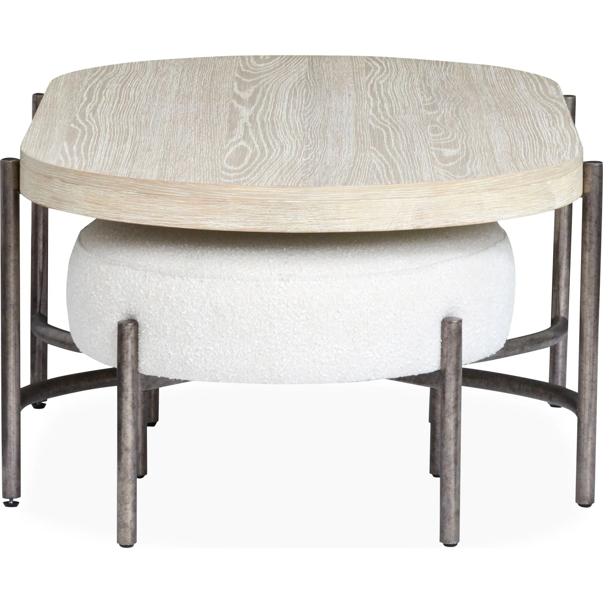 Jennings Cocktail Table w/2 Ottomans - Edgecomb Grey