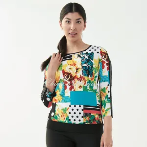Joseph Ribkoff Geometric/Floral Top – Style 221267