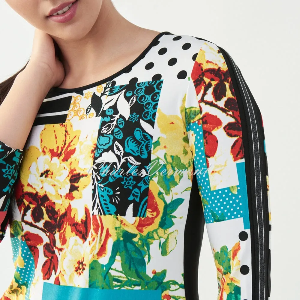Joseph Ribkoff Geometric/Floral Top – Style 221267