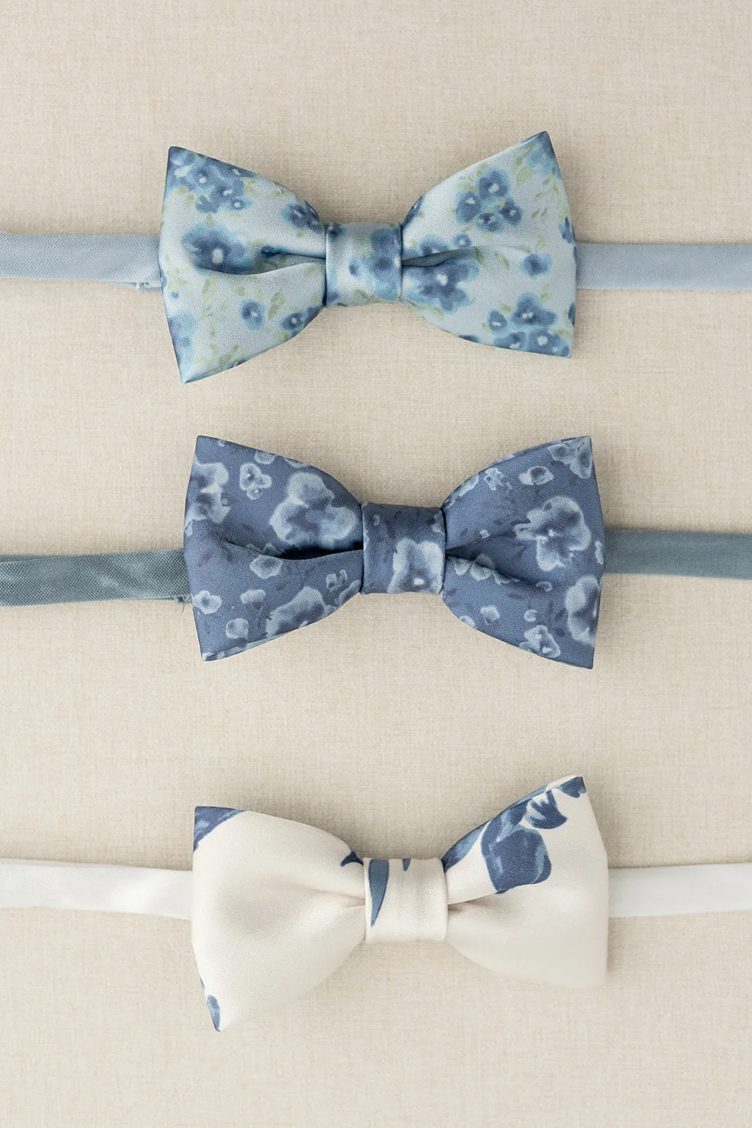 Kids Satin Floral Print Bowtie | Made To Order