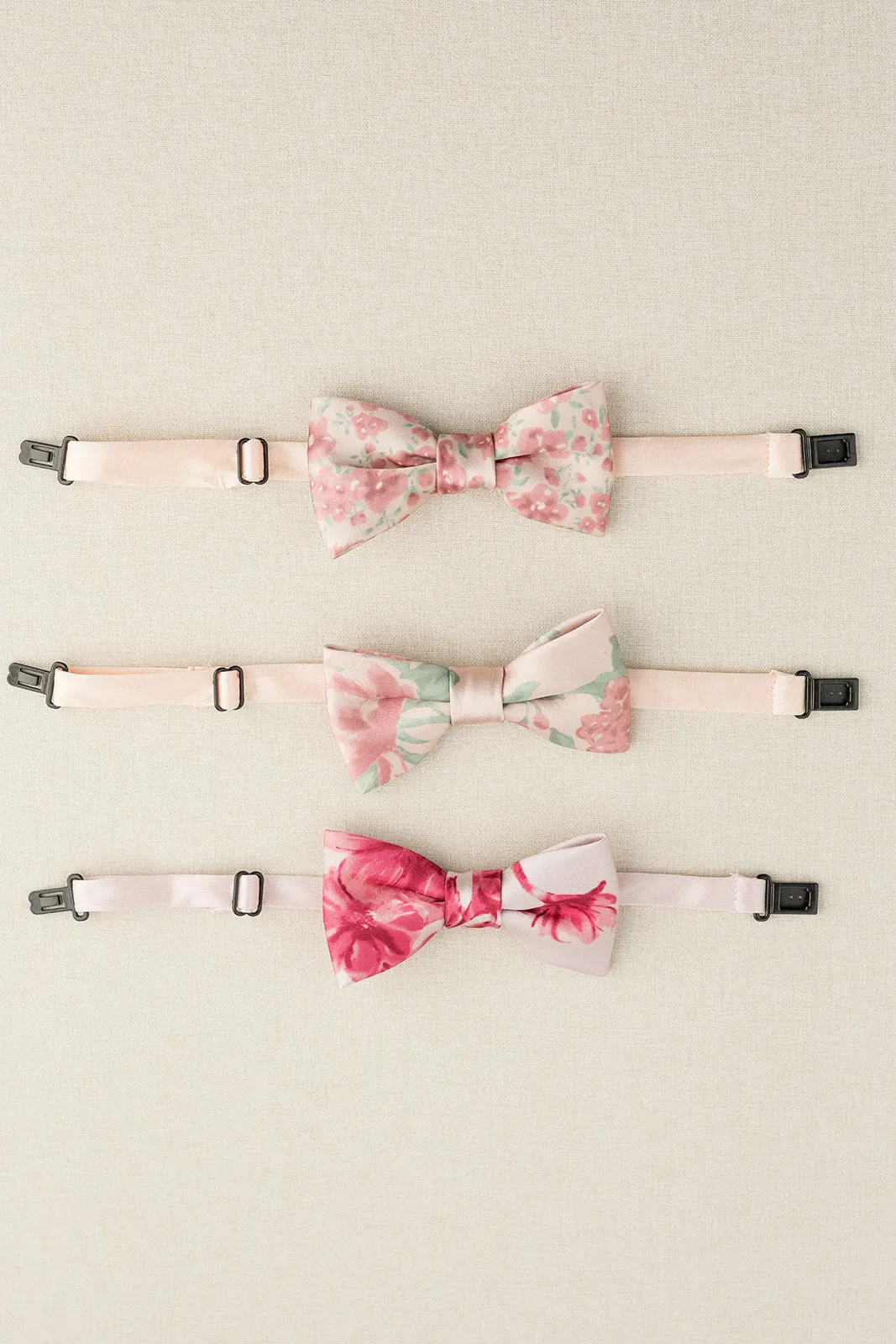 Kids Satin Floral Print Bowtie | Made To Order