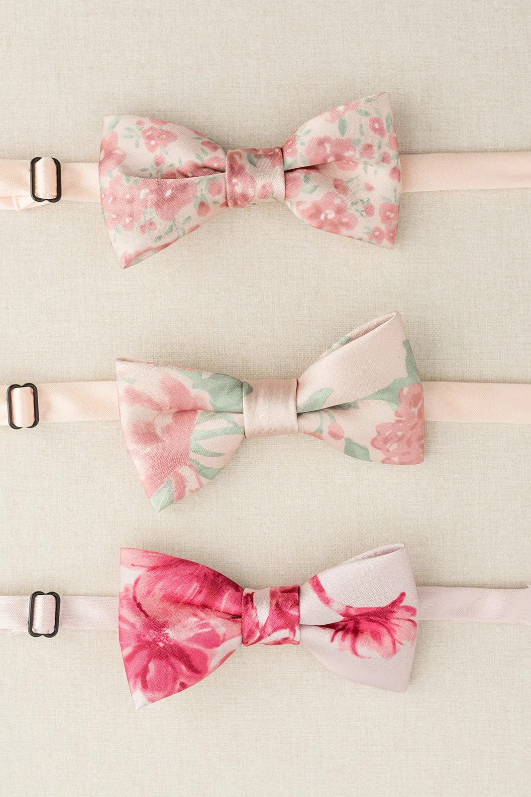 Kids Satin Floral Print Bowtie | Made To Order