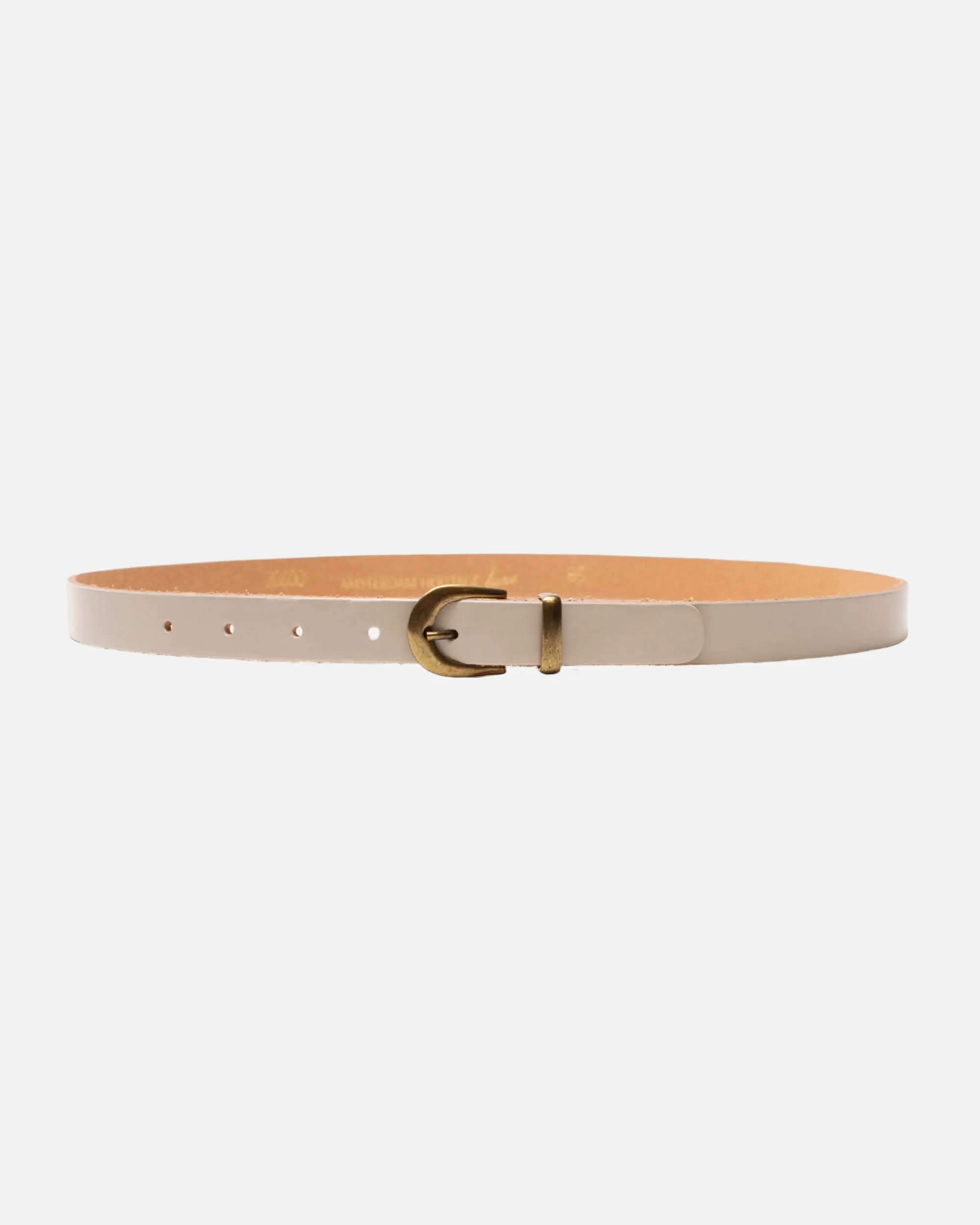 MADE TO ORDER Ank | Skinny Leather Belt with Gold Buckle & Keeper