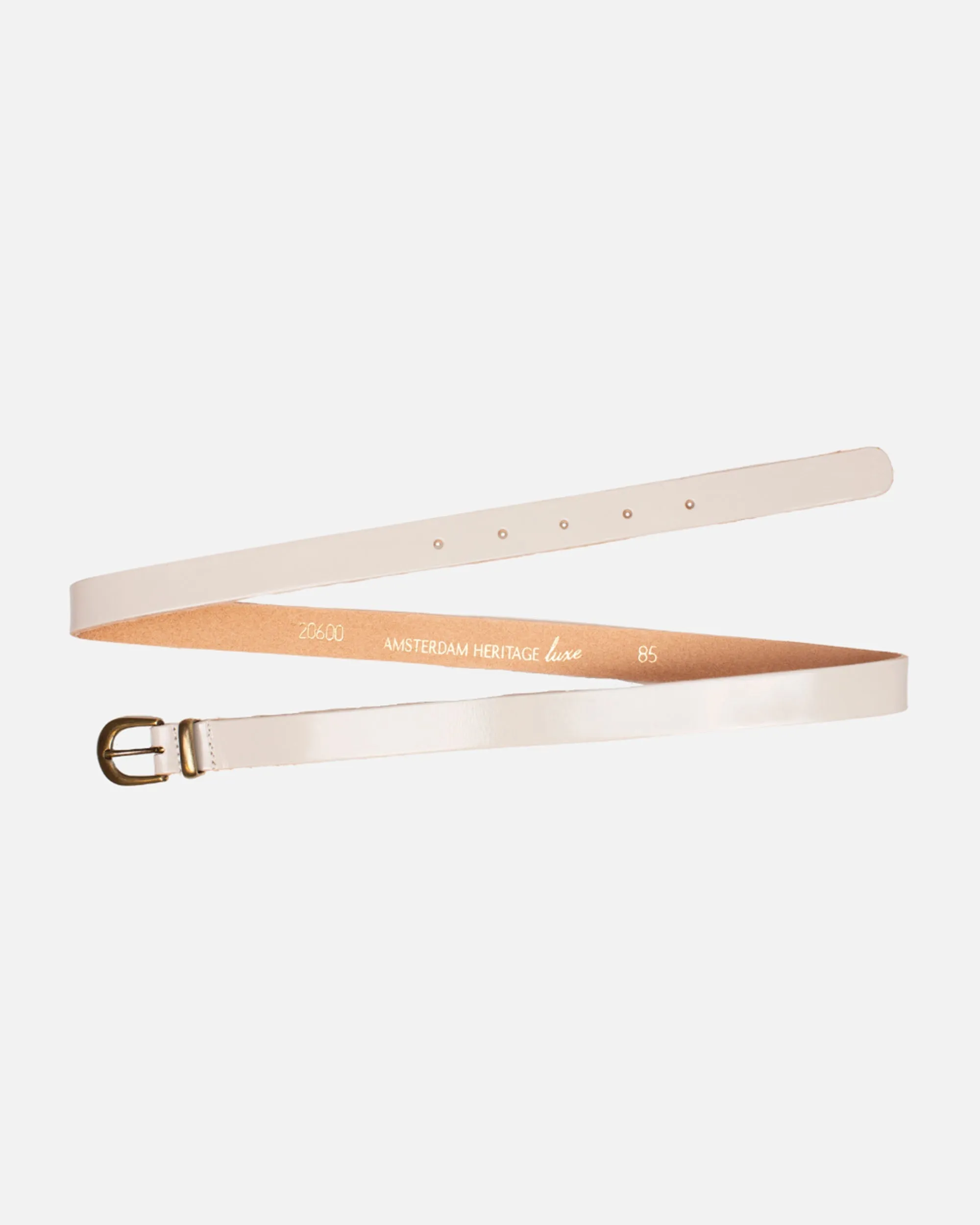 MADE TO ORDER Ank | Skinny Leather Belt with Gold Buckle & Keeper