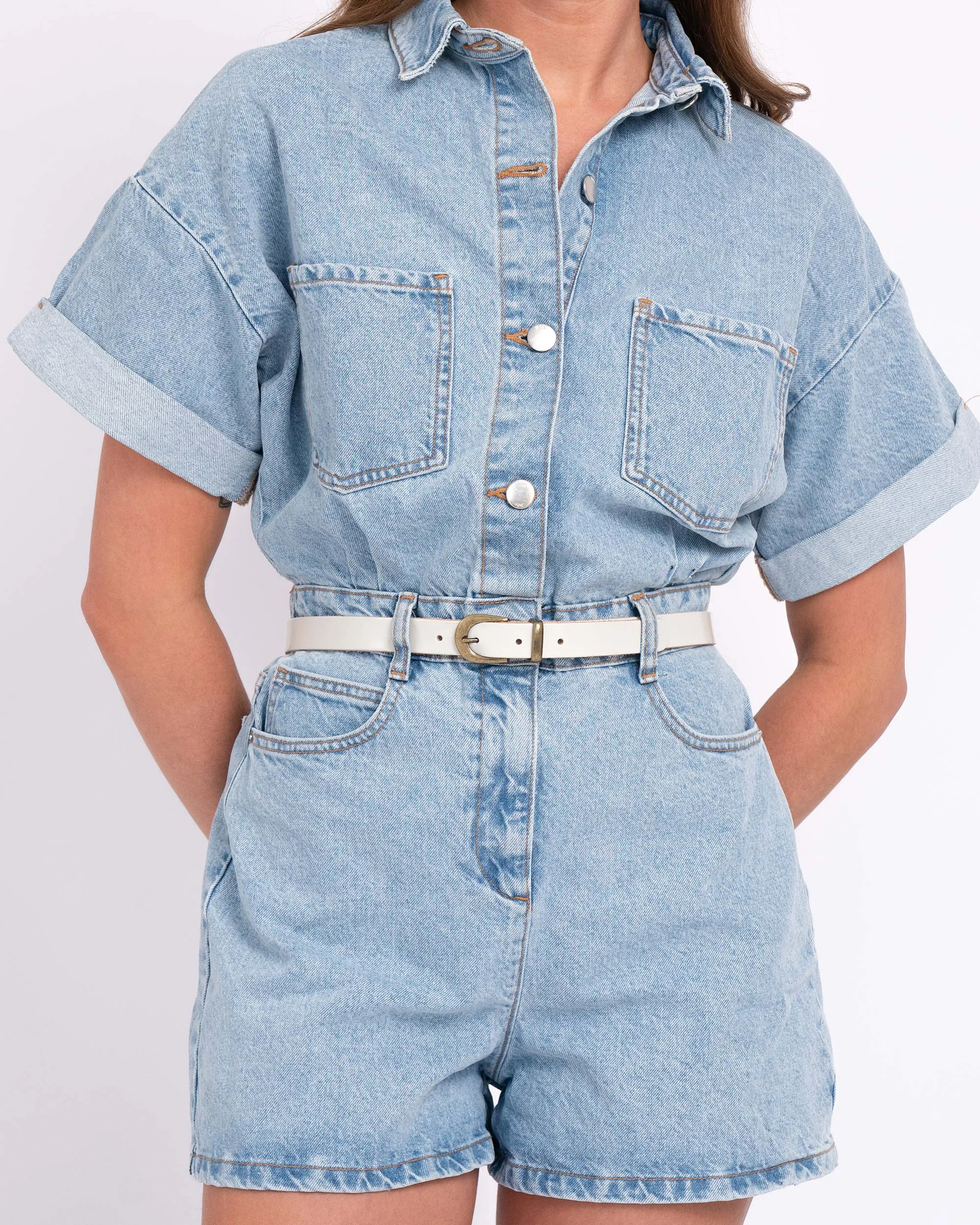 MADE TO ORDER Ank | Skinny Leather Belt with Gold Buckle & Keeper