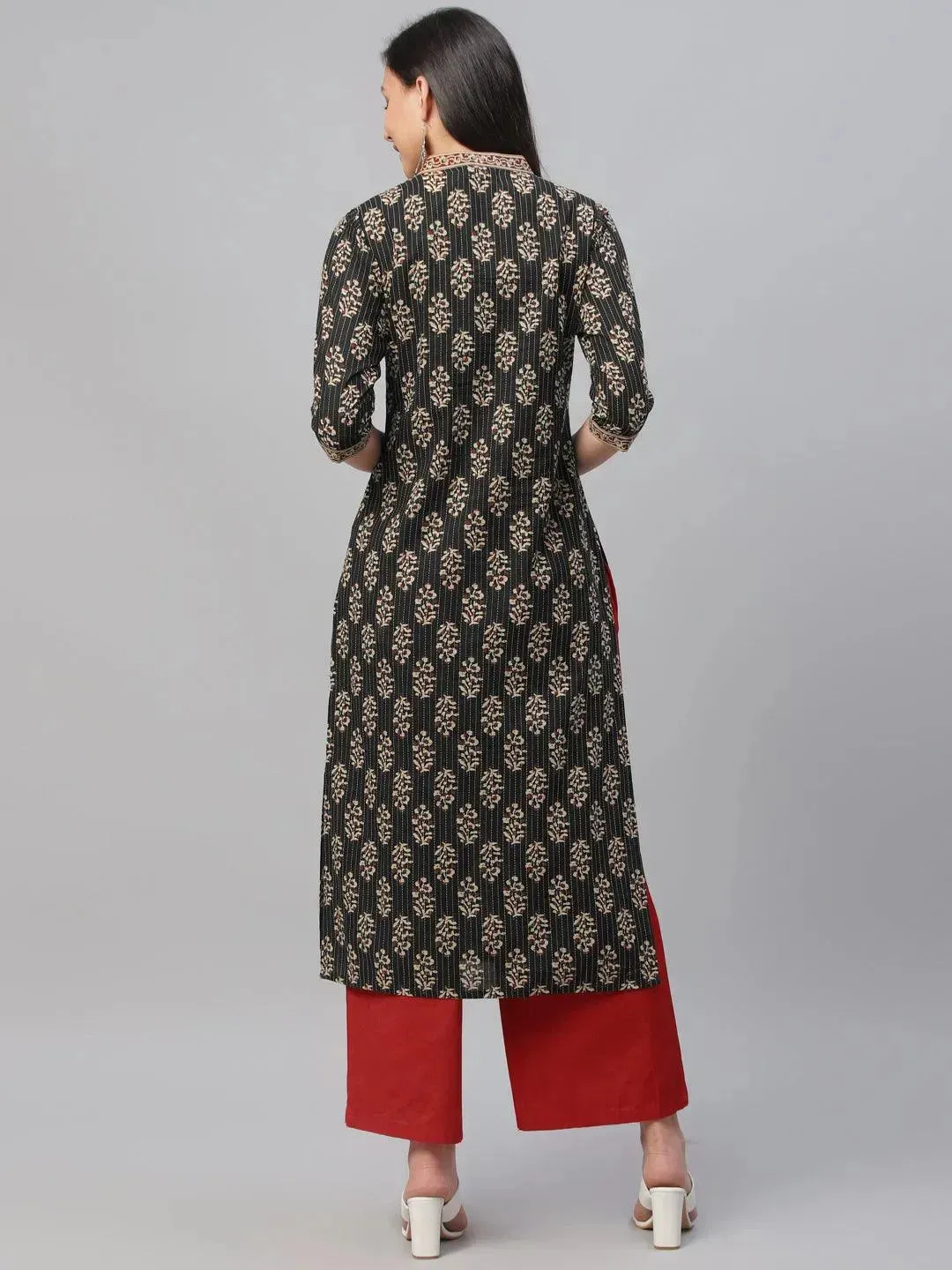Multicoloured Printed Cotton Kurta