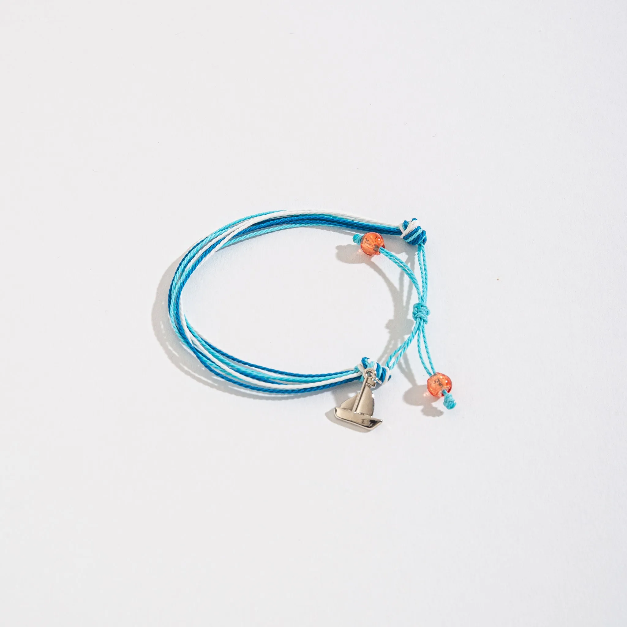 Nautical Themed Charm Threaded Bracelet