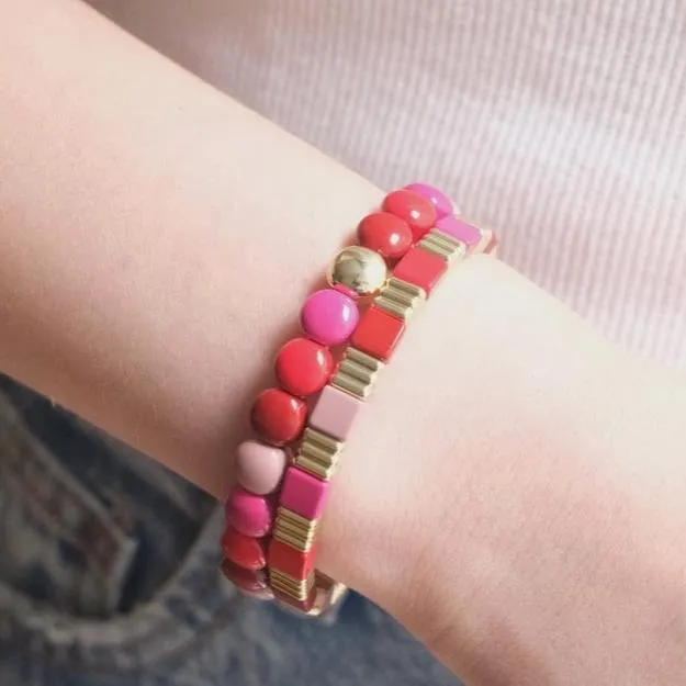 Oclys Oli Half Colored Balls Elastic Bracelet