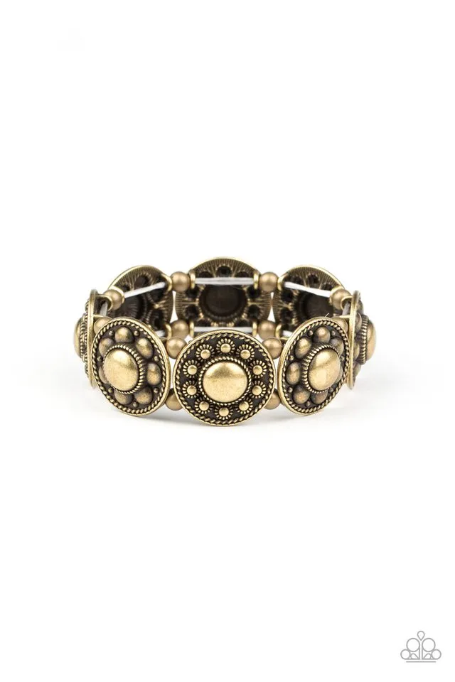 Paparazzi Bracelet ~ Rural Fields - Brass