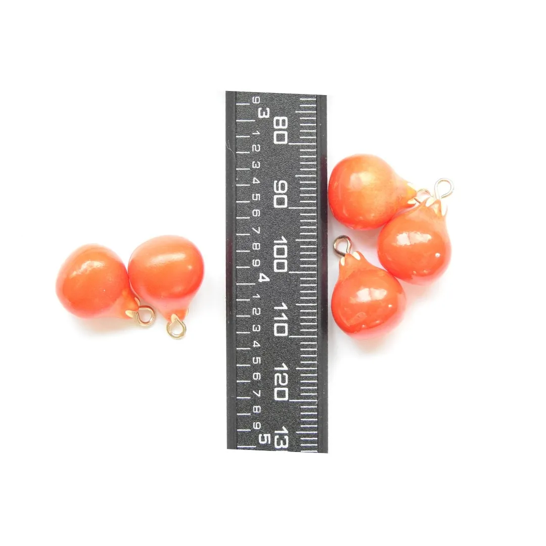 Pomegranate fruit Charms - Set of 5