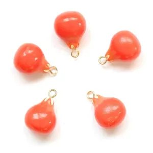Pomegranate fruit Charms - Set of 5