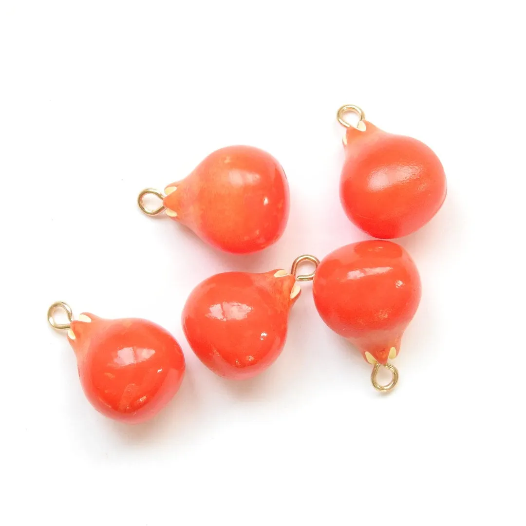 Pomegranate fruit Charms - Set of 5