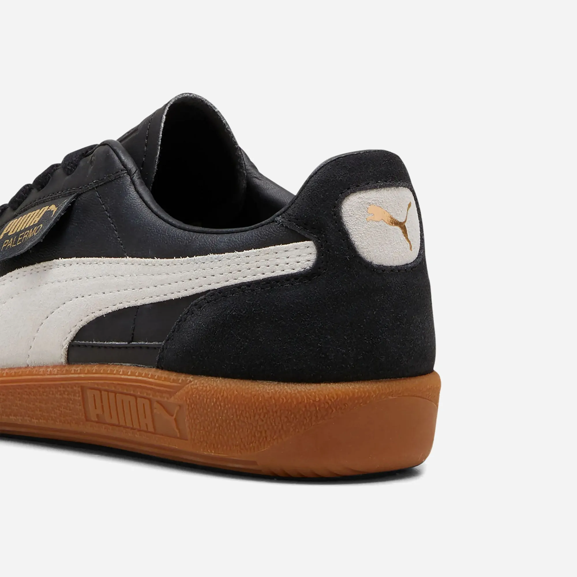 Puma Palermo Lth Unisex Sneakers Black-Feather Gray-Gum