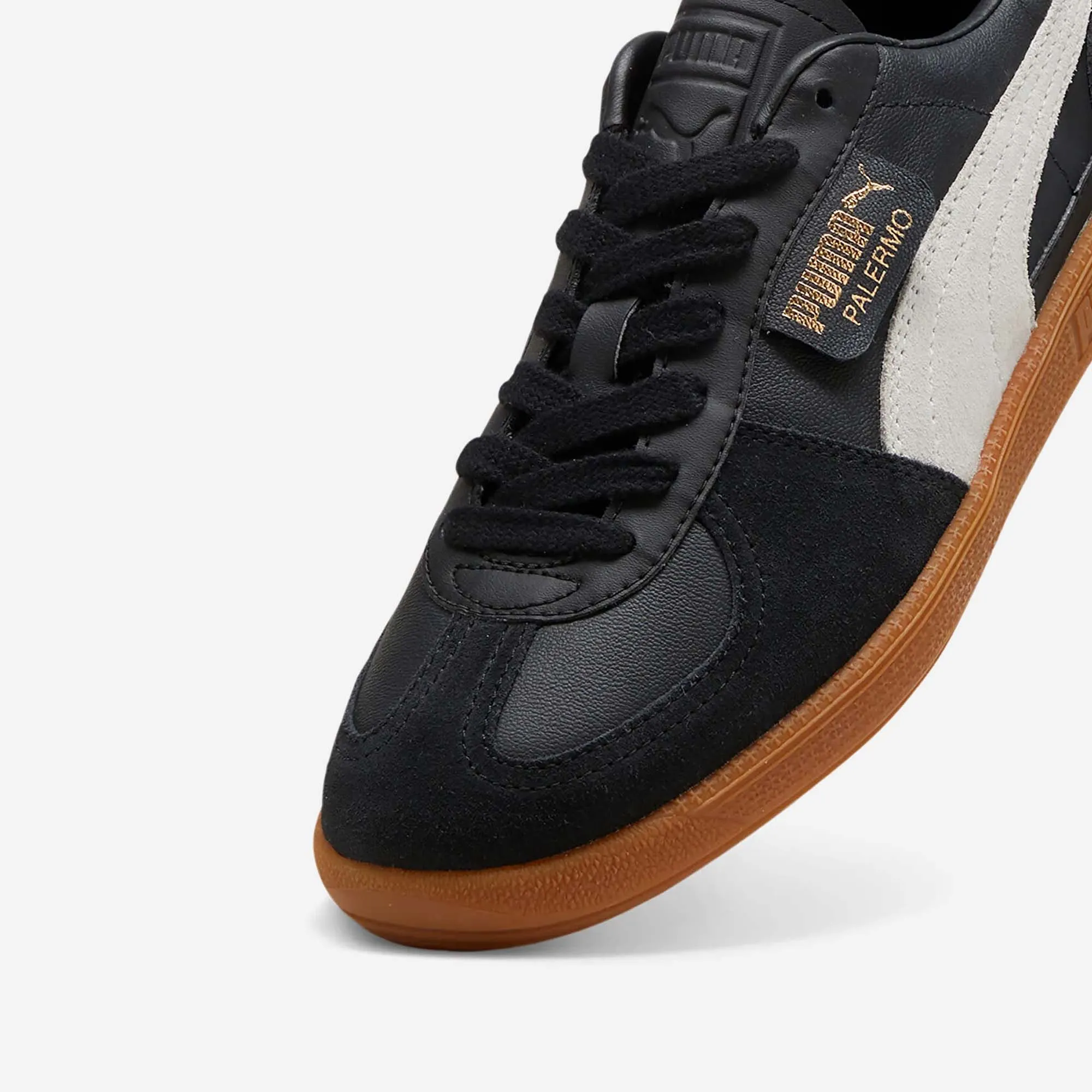Puma Palermo Lth Unisex Sneakers Black-Feather Gray-Gum