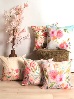 Set Of 5 Printed Bagh Cushion Cover Set