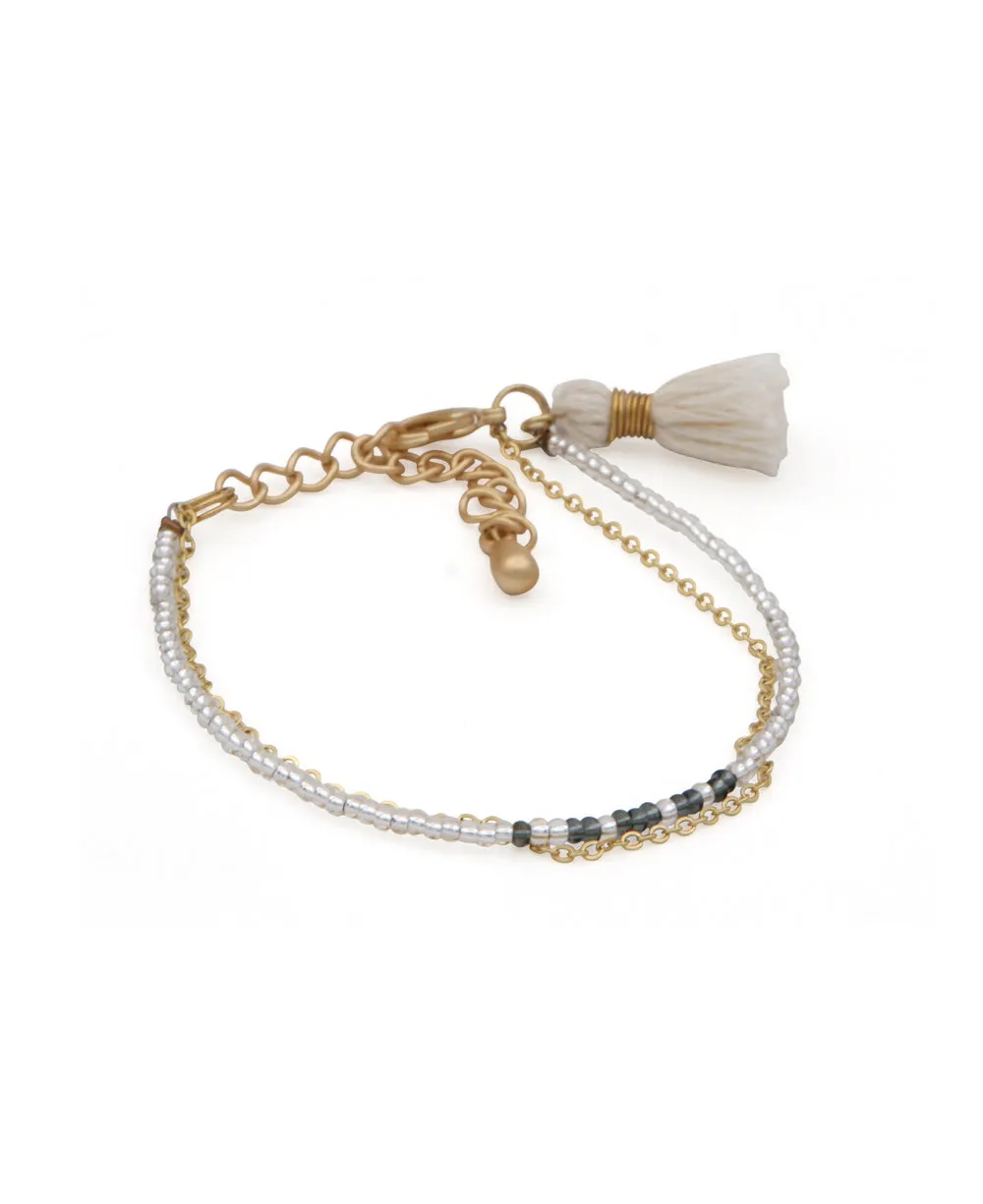 Tassel and Bead Empower Bracelet, Kenya