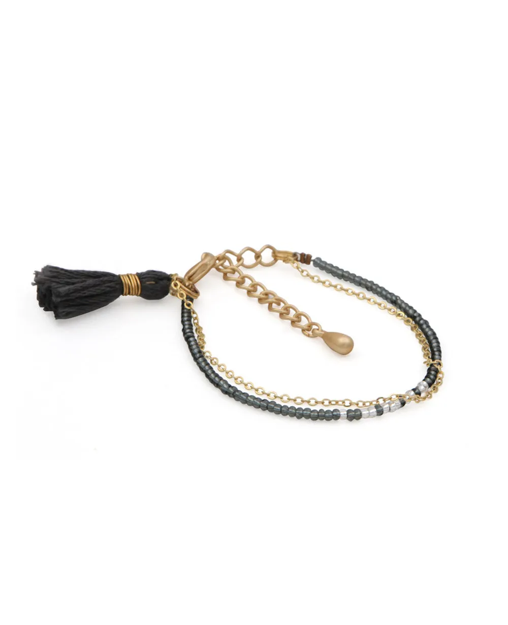 Tassel and Bead Empower Bracelet, Kenya